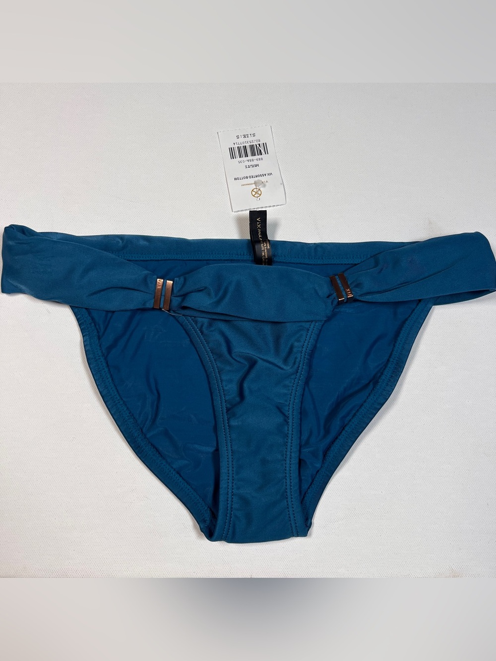 ViX by Paula Hermanny Bia Swim Bottom Blue Full Coverage Small